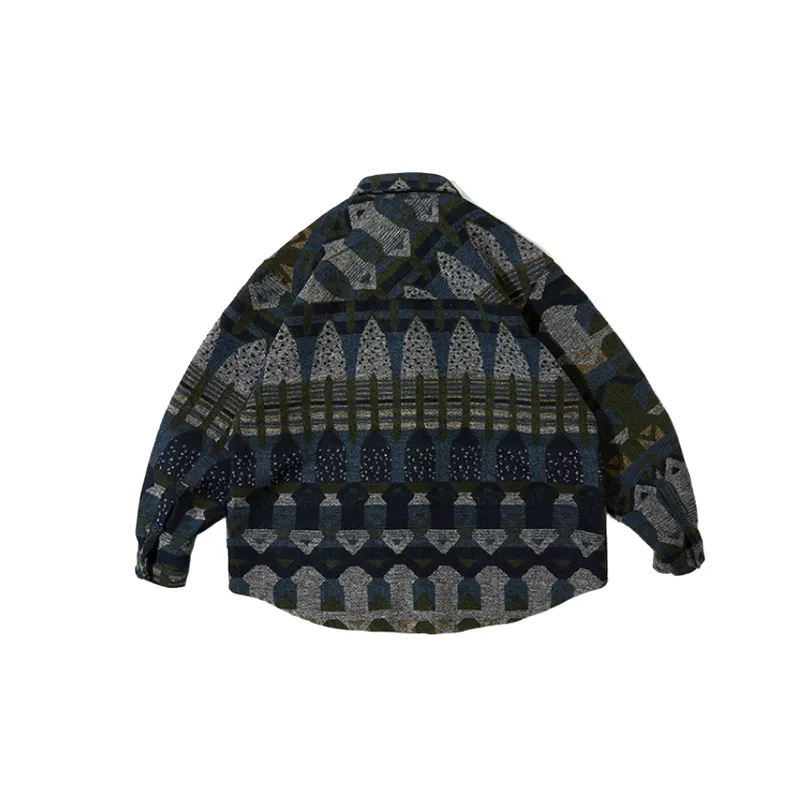 Retro Ditsy Flora Blended Synthetic Fabrics Jacket-1