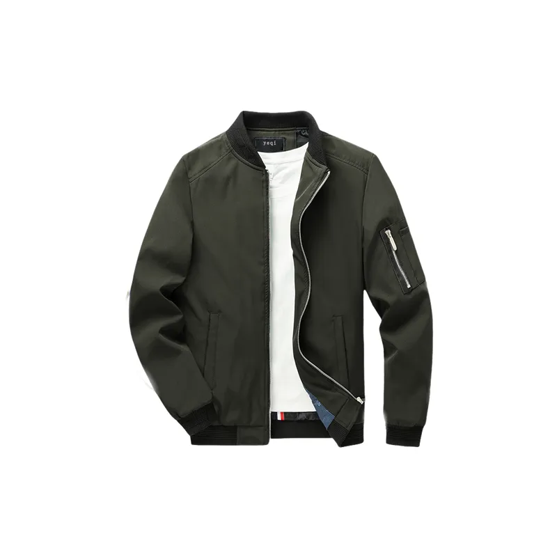 Retro Plain Polyester Jacket-2