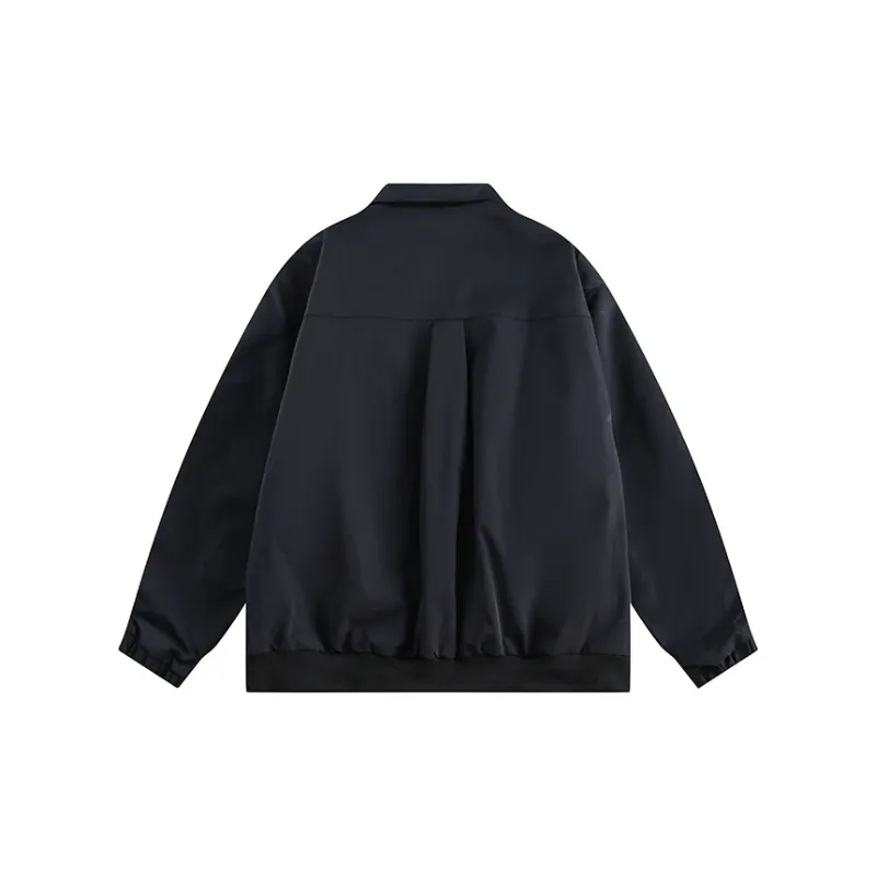 Solid Color Three dimensional Pocket Decorative Lapel Jacket-1