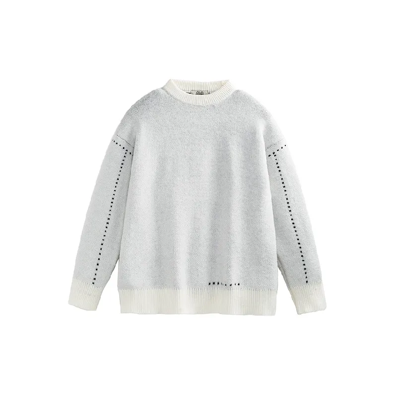 Loose Breathable Acrylic Fibres Sweater-2