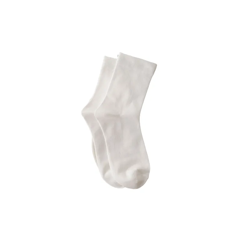 Plain Fashionable Combed Cotton Mid Calf Sock-7