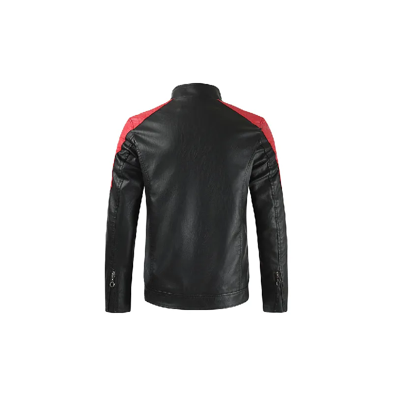 Cool Contrast Color Zipper Jacket-3