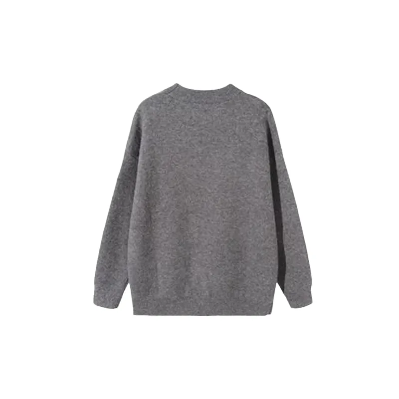 Fashionable Plain Polyester Sweater-5