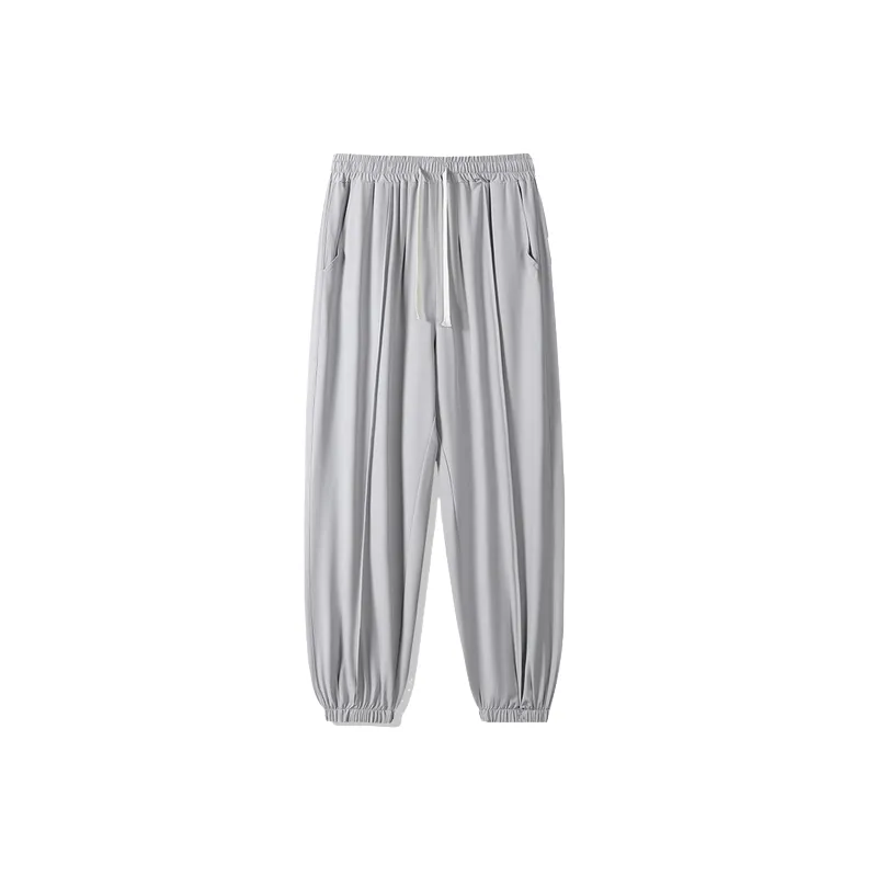 Sporty Loose Polyester Casual Pants-0