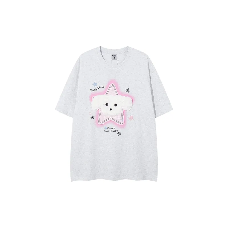 Fashionable Cute 100% Cotton T Shirt-0