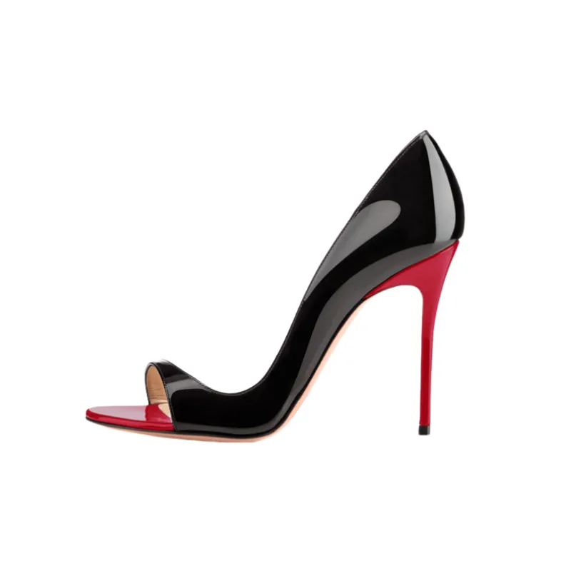 Simple Contrast Color High Heels-3