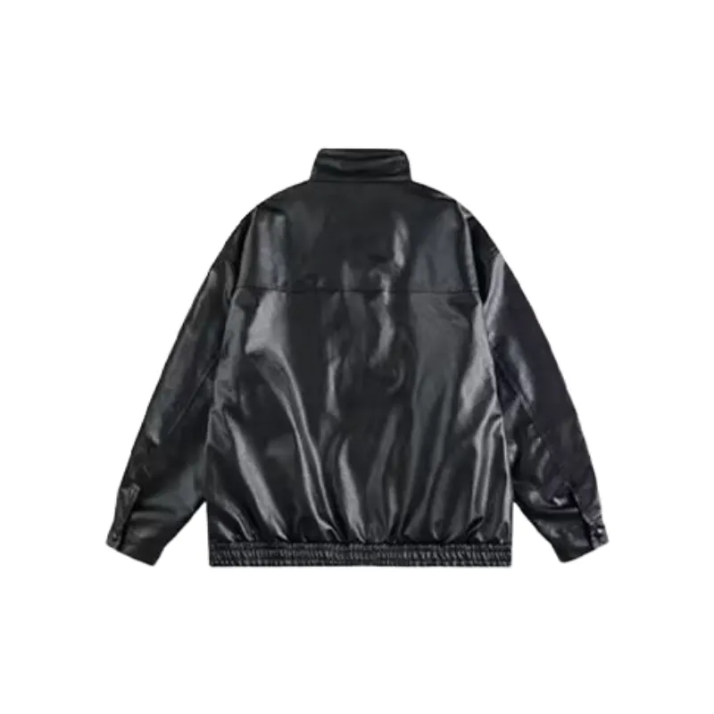 Loose Casual Leather Jacket-1