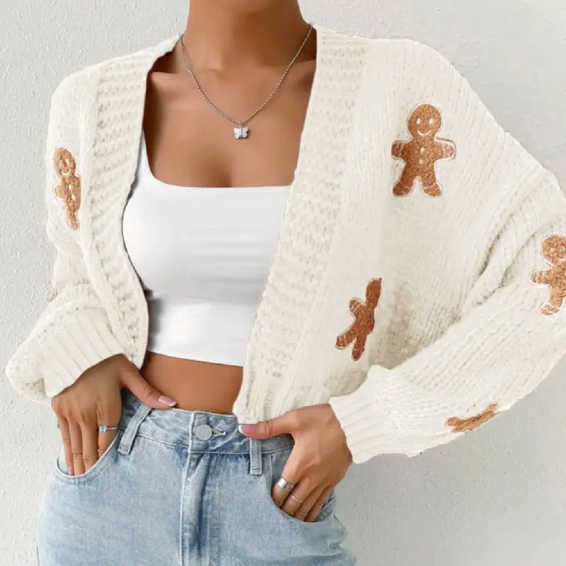 Basics Long Sleeve Polyester Sweater Women-17