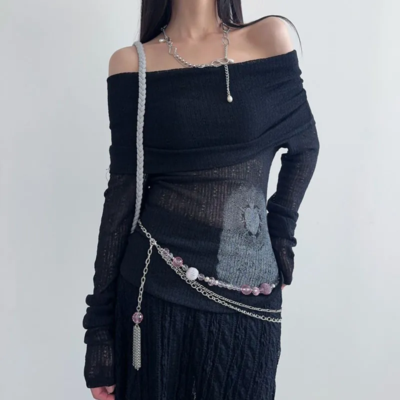Casual Retro Knitted Fabric T Shirt-7