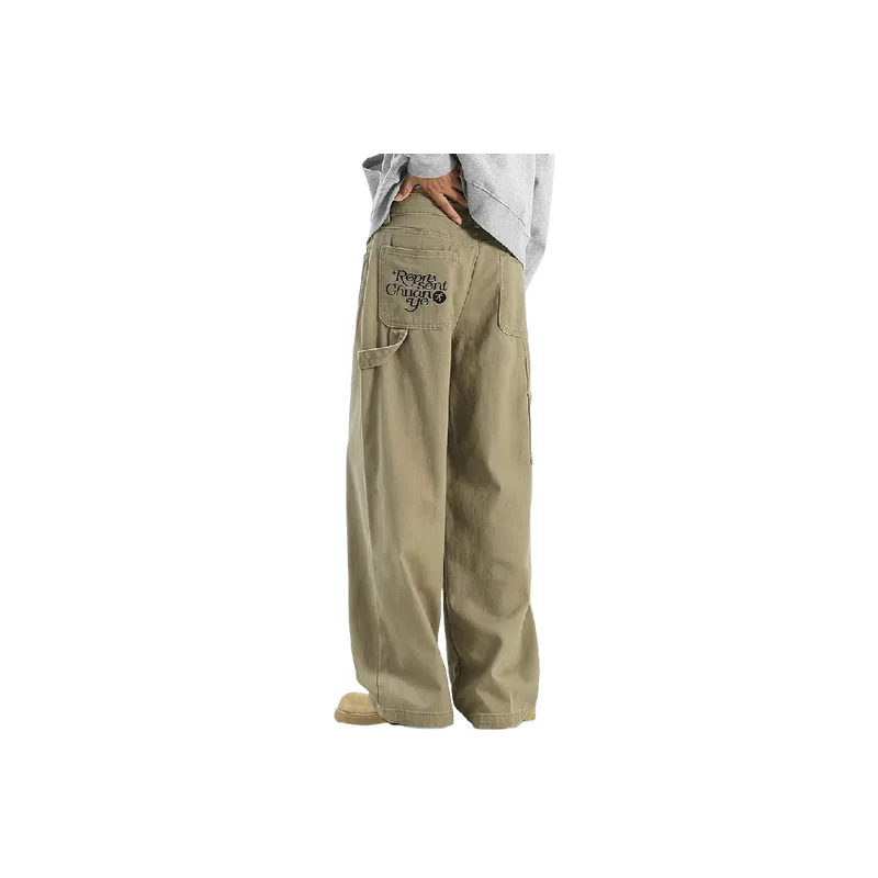 Embroidery Fashionable Cargo Pants-1