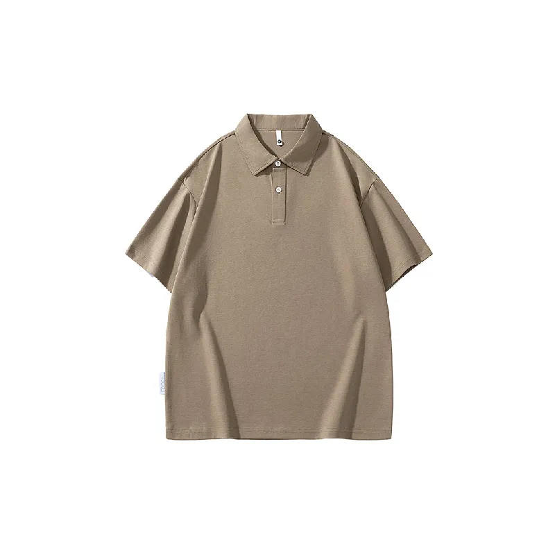 Casual Plain Cotton Polo Unisex
