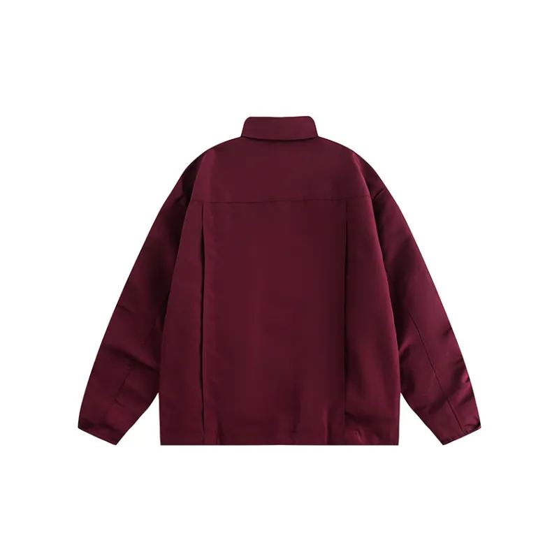 Retro Functional Frock Laps Large Pocket Button Jacket-9