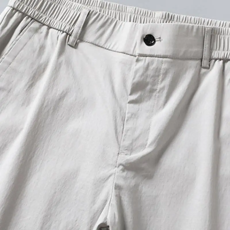 Fashion Simple Cotton Blended Fabric Casual Pants-4
