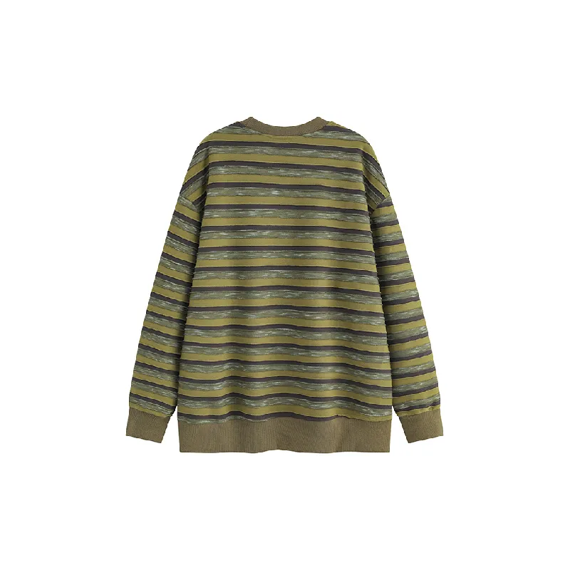 Retro Striped Long sleeved T Shirt-1