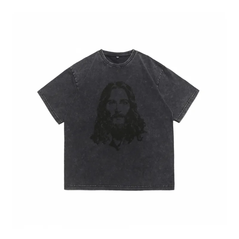 Retro Washed Loose T Shirt-4