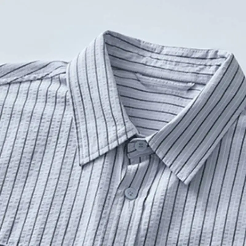Simple Loose Cotton Blended Fabric Shirt-4