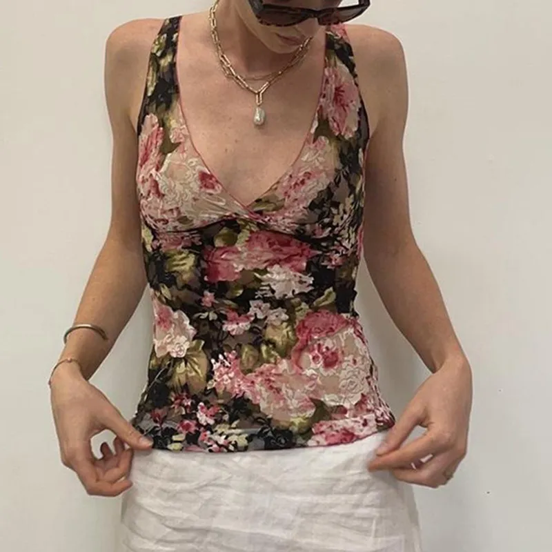 Fashionable Floral Vest Women-3