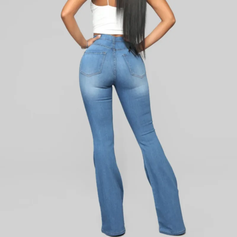 Casual Simple Jeans Women-3