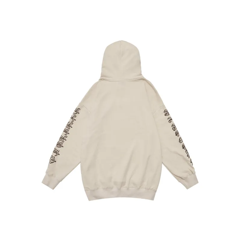 Flower Printed Loose Side Slit Pocket Hoodie-5