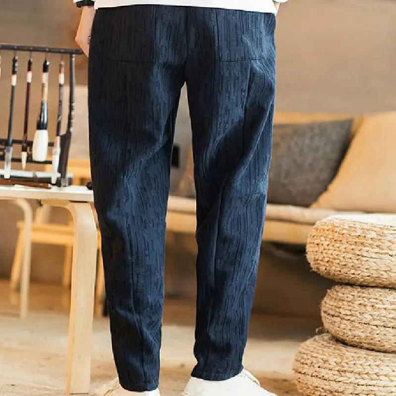 Simple Retro Casual Pants-1