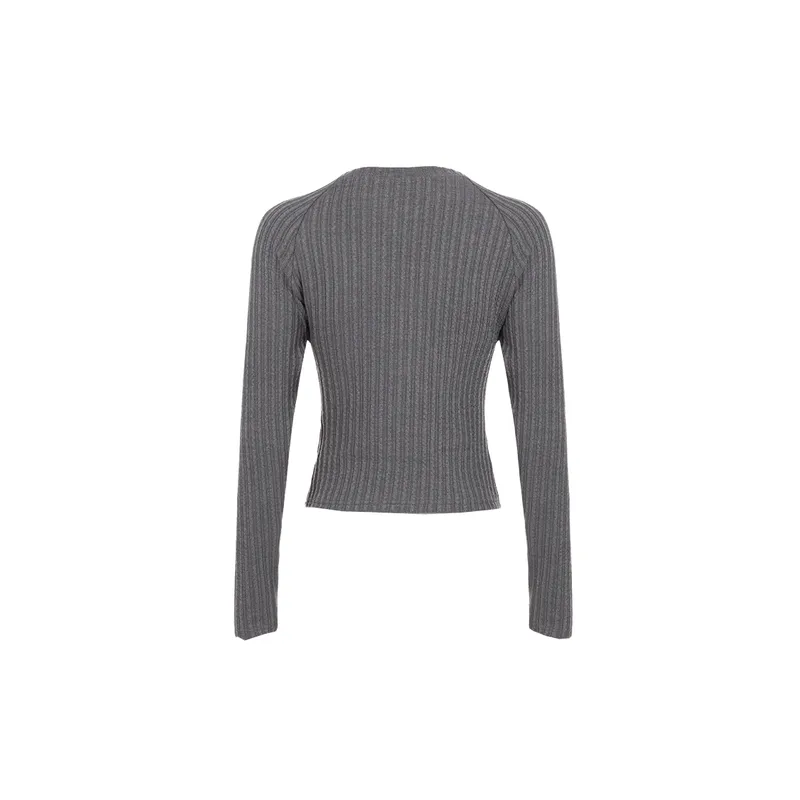 Retro Glamorous Ribbed Fabric T Shirt-3