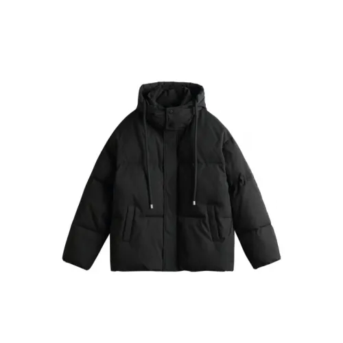 Stand Collar Hooded Cotton Coat