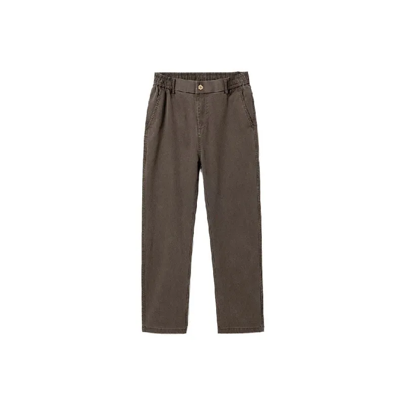 Breathable Loose Blended Synthetic Fabrics Casual Pants-0