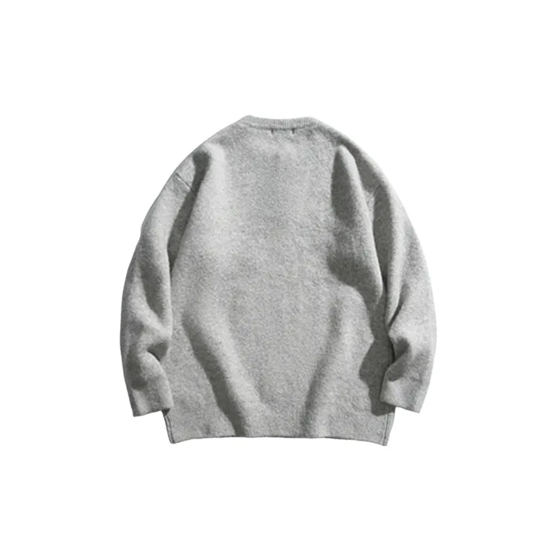 Simple Loose Blended Synthetic Fabrics Sweater-2