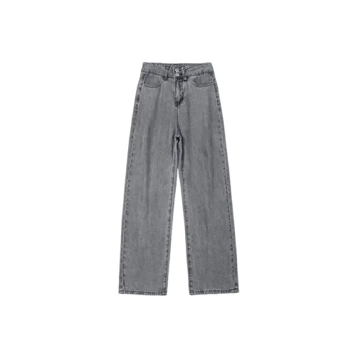 Casual Straight Leg Jeans Women