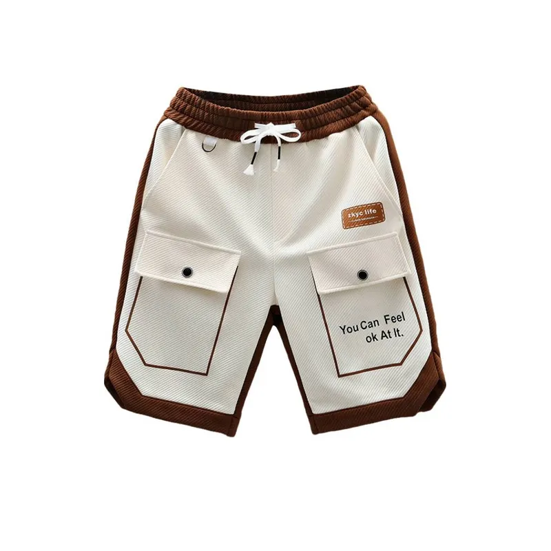 Workwear Shorts Men's Summer Trendy Brand Two-sided Knitted Casual Pants Sweatpants Trendy Basketball Running Pants swag OOTD-0