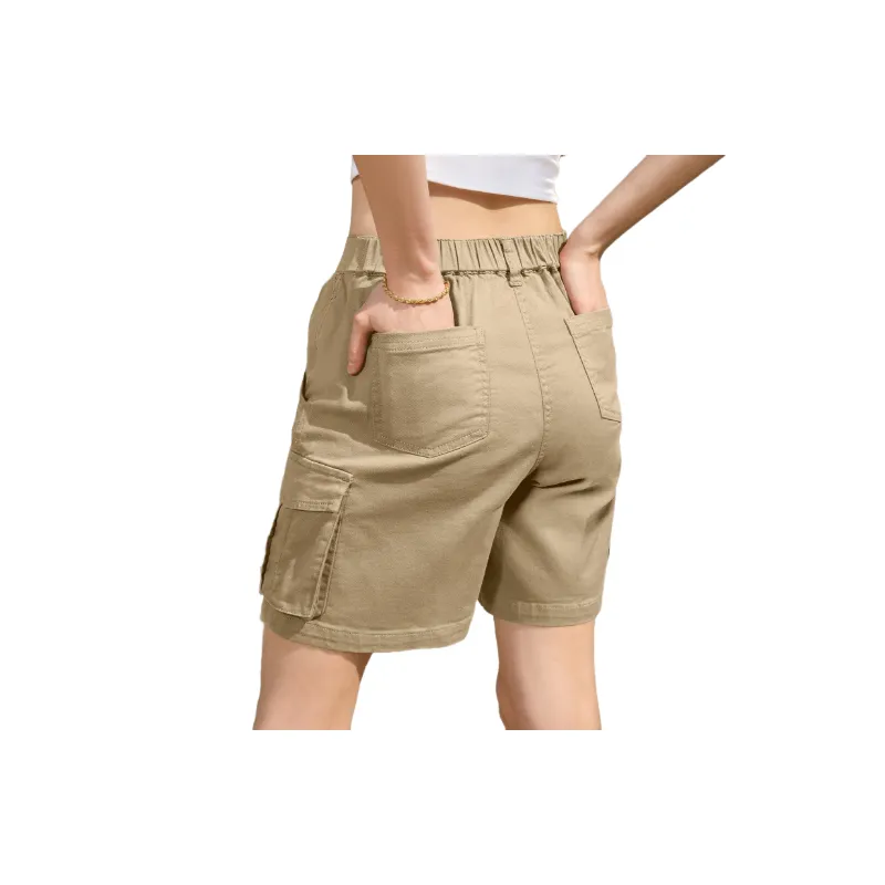 Outdoor Sporty Polyester Cargo Shorts Women-9