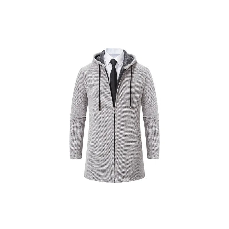 Simple Warm Blended Synthetic Fabrics Sweater-8