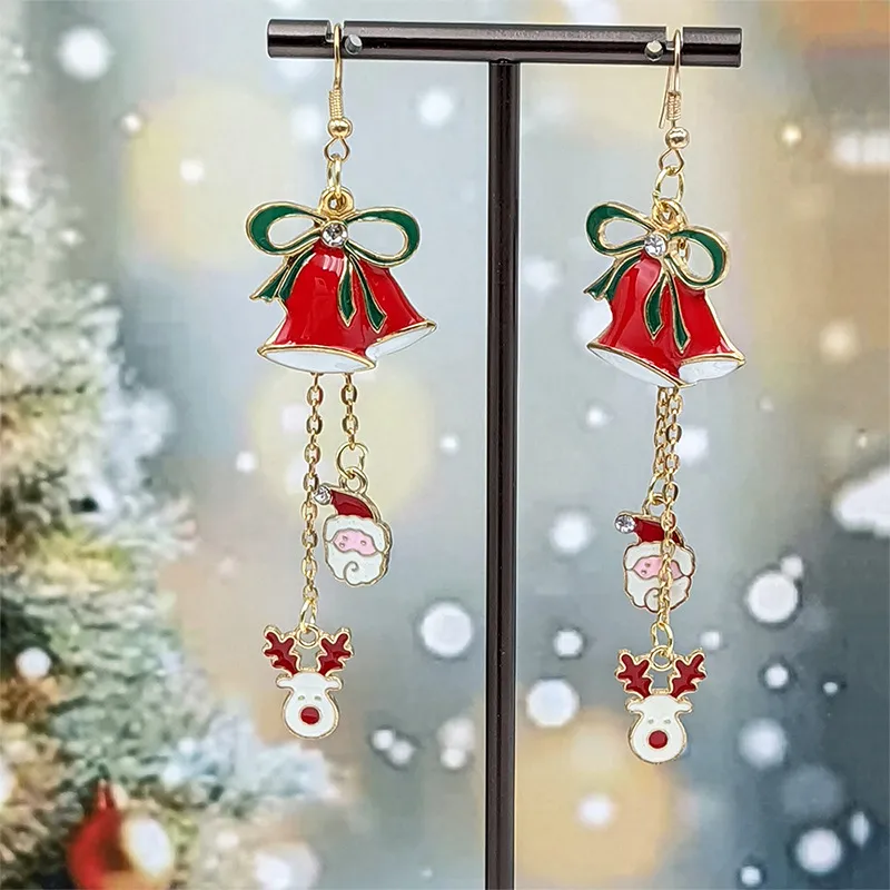 Fashionable Christmas Rhinestone Earring-1