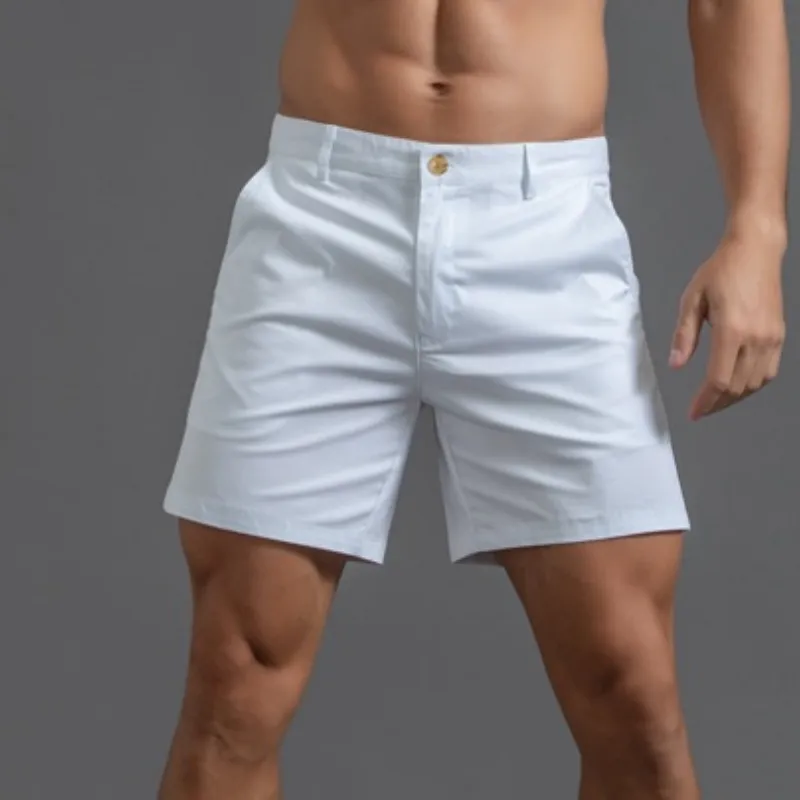 Simple Loose Cotton Sports Shorts-4