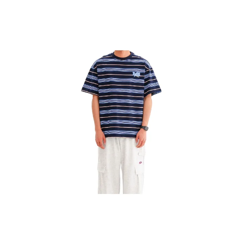 Retro Striped Cotton Blended Fabric T Shirt Unisex-8