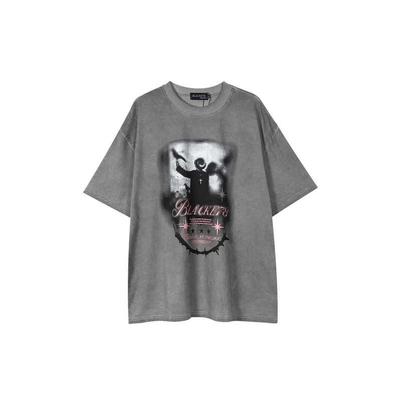 Funky Distress 100% Cotton T Shirt-0