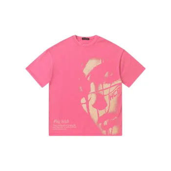 High Street Washed Letters Printed Short Sleeved T Shirt