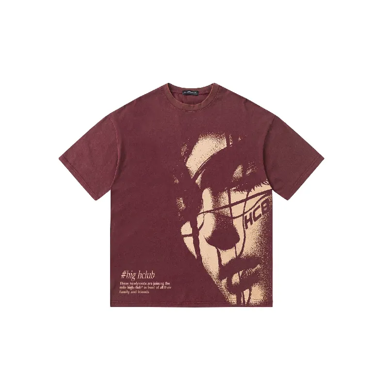 Retro Washed 100% Cotton T Shirt-4