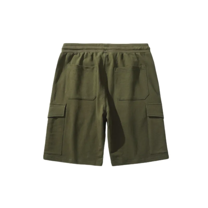 Loose Plain Cotton Casual Shorts-1