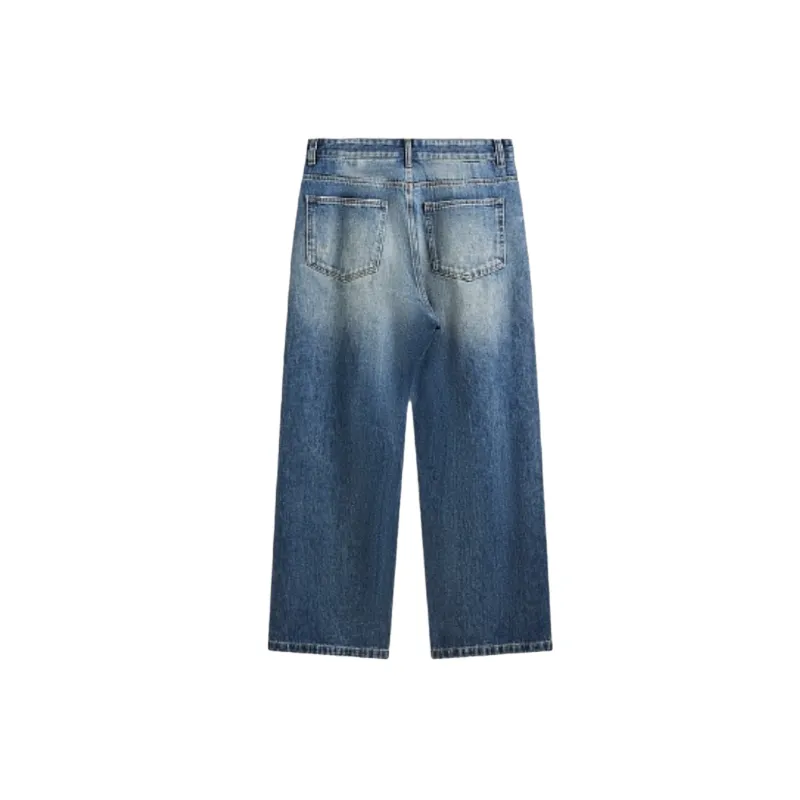 Retro Straight Leg Jeans-1