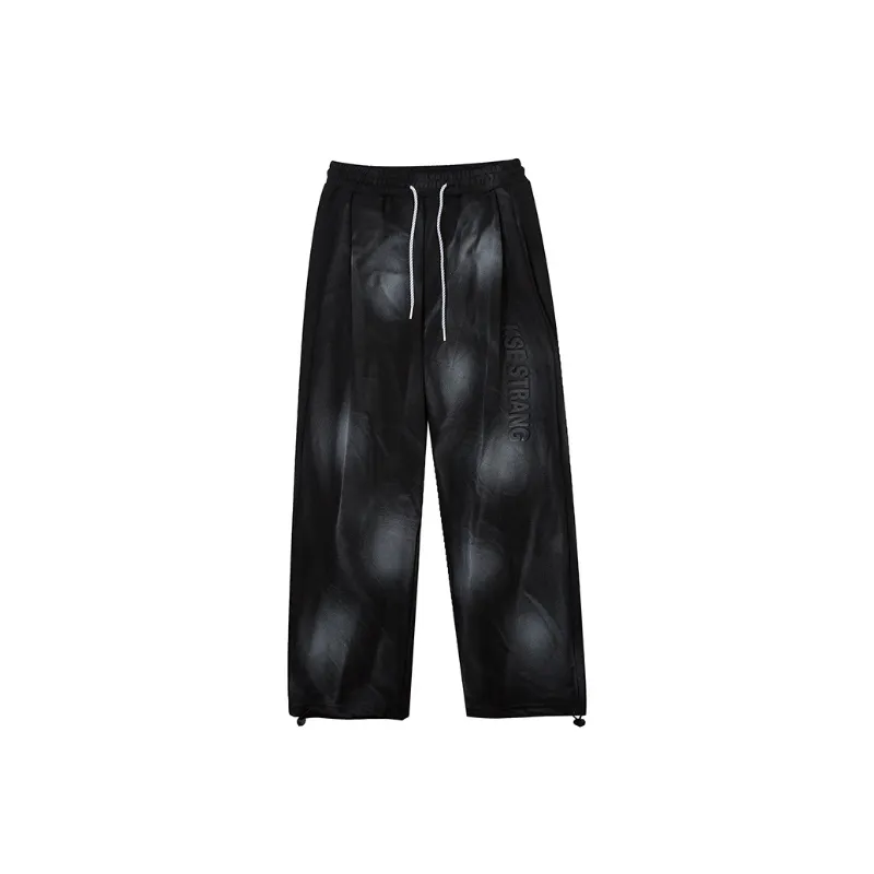 Hip Hop Street Sytle Loose Straight Sweatpants-0