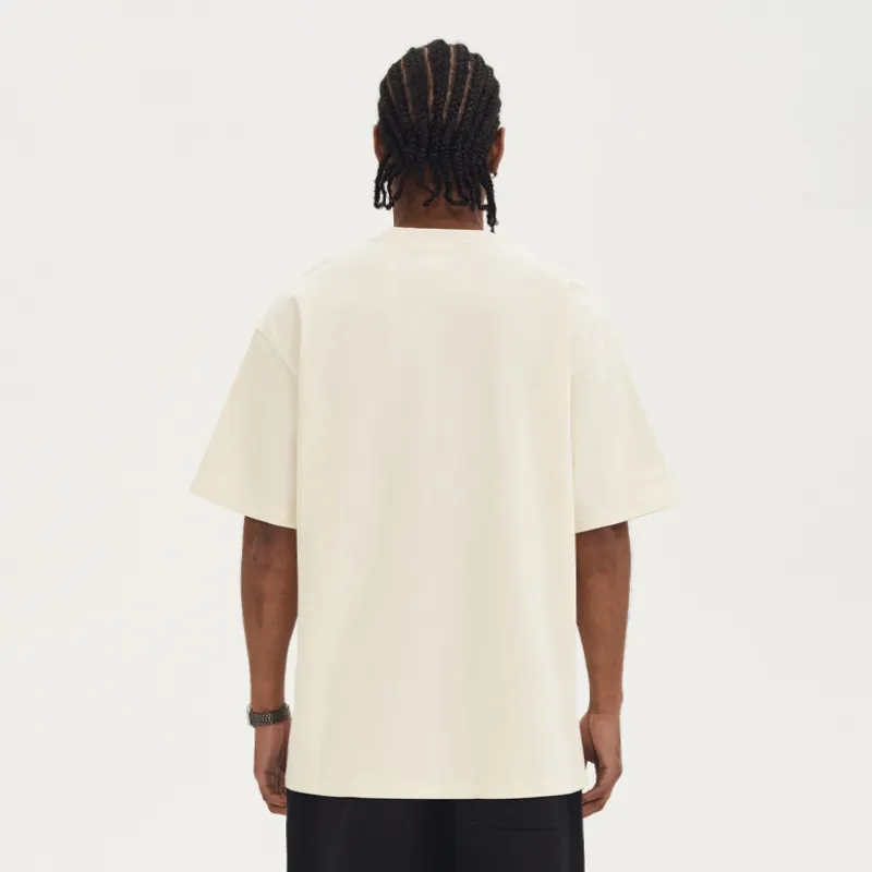 Loose Plain 100% Cotton T Shirt-2