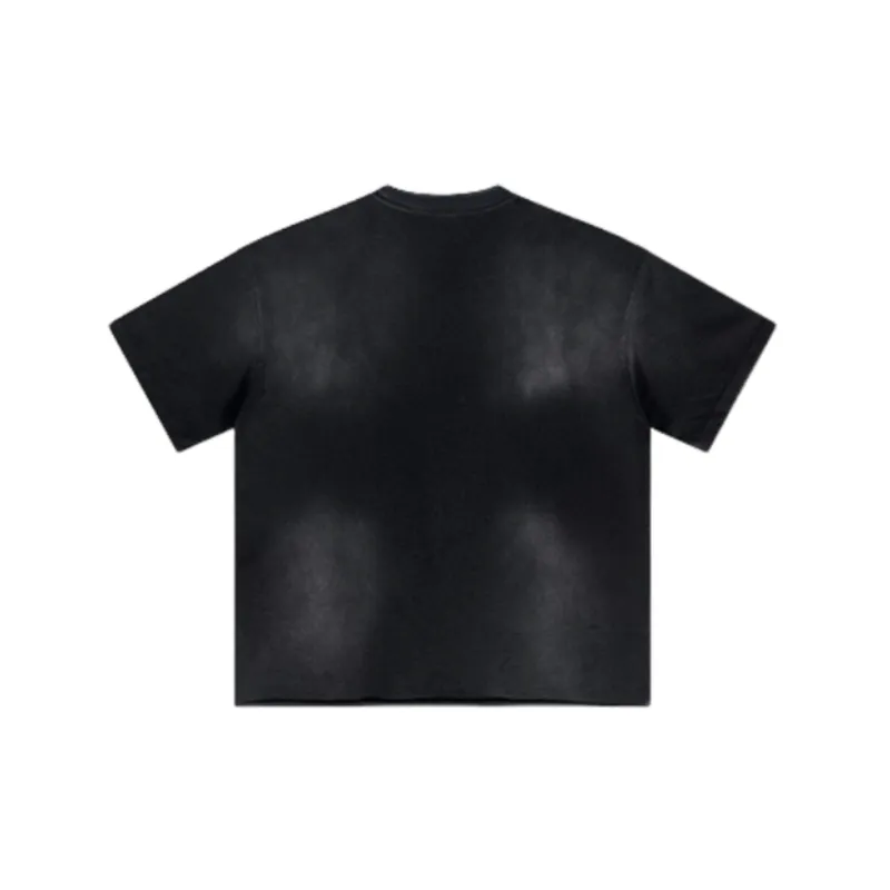 Loose Fashion Washed Brand T Shirt-6