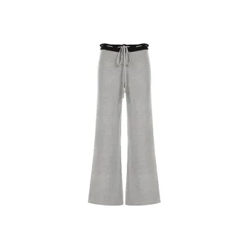 Fashionable Loose Wool Like Fabric Casual Pants