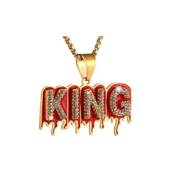 Hip Hop King Letter Pendant Necklace
