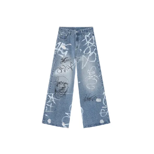 Fashionable Graffiti Jeans