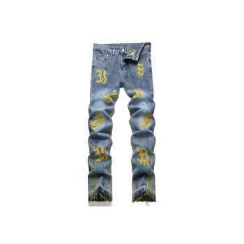 Embroidery Loose Jeans