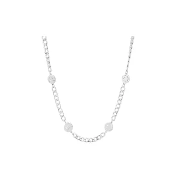 Stainless Steel Smiley Face Expression Necklace