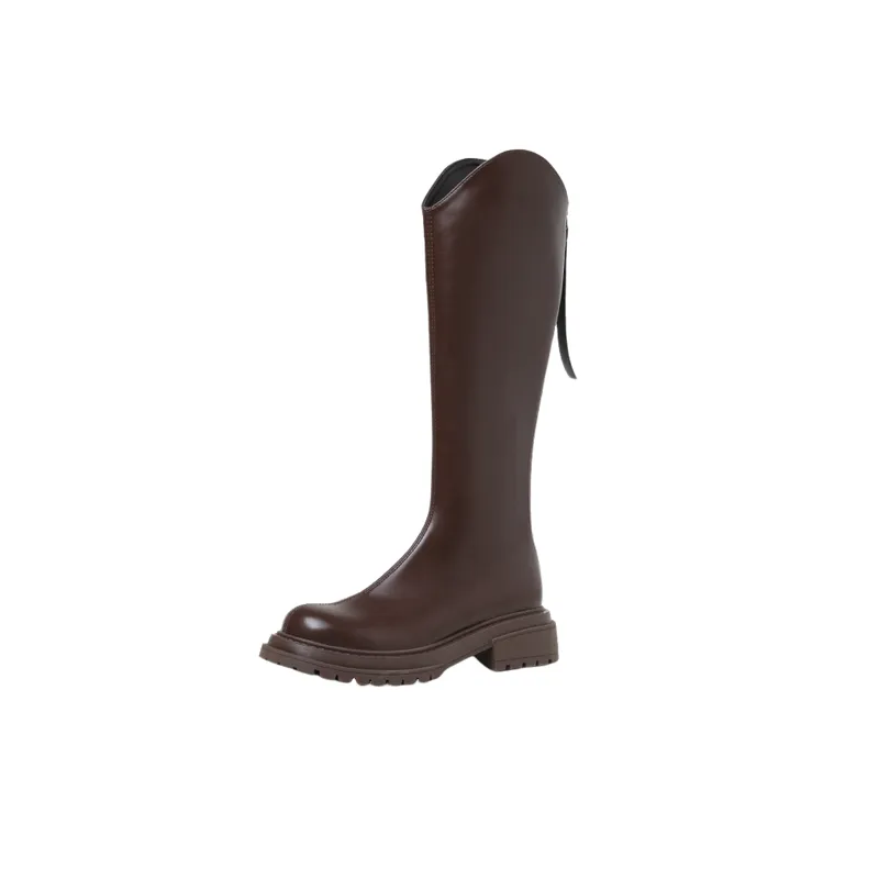Fashionable Plain Knee High Boots-4
