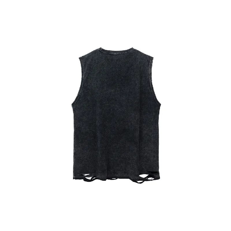 Street Fashion Cotton Blended Fabric Vest-1